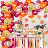 Friendsgiving Party Decorations Balloon Garland Arch Kit Burgundy Orange with Friends Giving Balloons Maple Leaves for Fall Thanksgiving Day Party Supplies