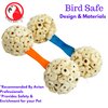 Bonka Bird Toys 2965 Pk2 Sola Dumbell Parrot Foot Talon Cage Toy, Conure, Quaker, Caique, and Similar Breeds