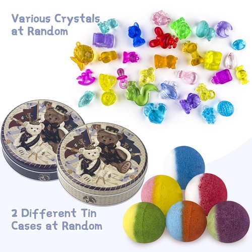 Bath Bombs for Kids,12pcs Bath Bombs with Surprise Crystal Toys Inside, Handmade Natural and Organic Bubble Bath Bombs, Birthday Christmas Easter Gift for Girls