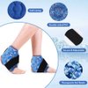 NEWGO Ice Pack for Ankle Injuries, 2 Pack Ankle Cold Packs Ice Pack Wrap with Soft Plush Backing for Swelling, Foot Injuries & Pain, Tendonitis - Blue