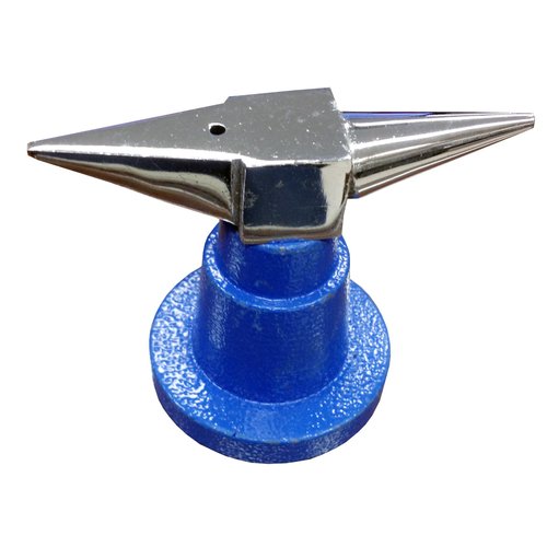 BENCH WIZARD 5" Compact Bench Anvil | 5" x 3" (12.7 cm x 7.6 cm) | Polished Stainless Steel with Cast Iron Base | Pre-Drilled for Easy Mounting | Ideal for Detailed Metalwork