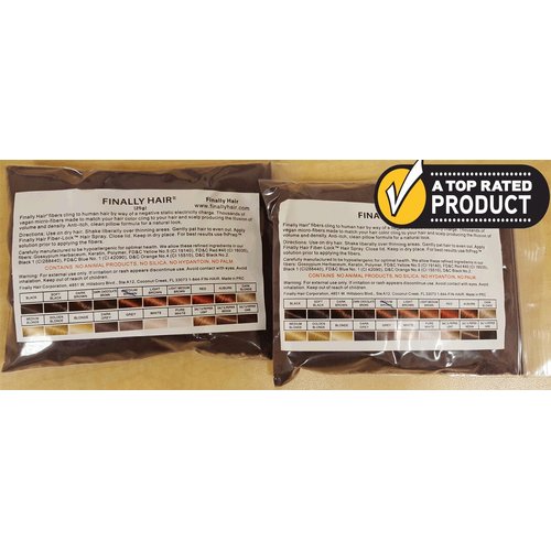 Medium Brown Keratin Hair Building Fibers Refill Hair Loss Concealer Fiber 2pak of 25g (2x25) = 50g 50 G Grams Gr 50gr (Medium Brown using Nor1 bottle)
