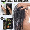 cosmpro Black Hair Dye Shampoo 3 in 1 for Gray Coverage for Women/Men Instant Hair Color Shampoo Natural Herbal Semi Permanent Champu Para Canas