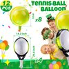 Motionchic 12 Pieces Tennis Party Balloons Green Tennis Balloons Tennis Party Decorations Foil Tennis Ball Balloons Tennis Racket Balloon for Men Women Sports Tennis Themed Birthday Party Supplies