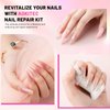 Aokitec Clear Dip Powder For Nails - 28g Build Powder Nail Repair Kit with 15ml Nail Repair Glue for Broken Cracked Split Weak Nails Ideal Solution Emergency Easy Quick Fix Air Dry Salon Home Use