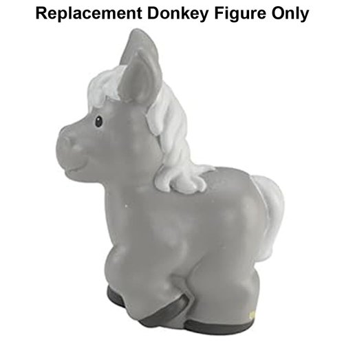 Fisher-Price Mattel Replacement Part Little People Playset - CHD20 ~ Replacement Gray Donkey Figure ~ Works Farm Playset and Other Playsets as Well!