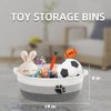 Small Woven Baskets for Organizing Rope Storage Basket with Handle Cute Cotton Basket for Nursery Gift Dog Toy Storage Bins for Toy Organizer Grey-white