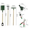 Tegg Miniature Dollhouse Garden Tools 6PCS Mini Doll House Working Accessories