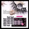 AJEAJE False Eyelashes,10 Pairs Black Natural 3D Faux Mink Soft Natural Eyelashes,Lightweight Handmade Wispy Fluffy Cat Eye Lashes Fiber Length 14-16mm,34-35mm Lash Band Length