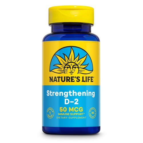 Nature&#39;s Life Vitamin D-2 50 MCG 90 Vegetarian Capsules