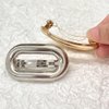 2pcs Metal Hair Clips,Hollow Oval Metal Hair Barrettes Snap Hair Clips French Clips,Simple Vintage Hairpins French Hair Clips,Gold Hair Clips Silver Barrettes Hair Accessories for Women (Silver Gold)