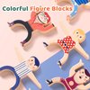 OLMURI Stacking Figure Toys, Fun Balancing Building Blocks Game for 3 4 5 6 7 8 + Years Old Boys Girls, Family Stacking Games with 12 PCS Figure Blocks and Balls, Preschool Party Favors Birthday Gifts