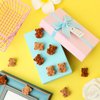 Deekin 36 Pcs Mini Flocked Bear Miniature Stuffed Plush Bear Tiny Decoration for Birthday Cake 1'' Valentine's Day Party Favor Small Bag Charm for Baby Shower Wedding DIY Supplies, Brown, Light Brown