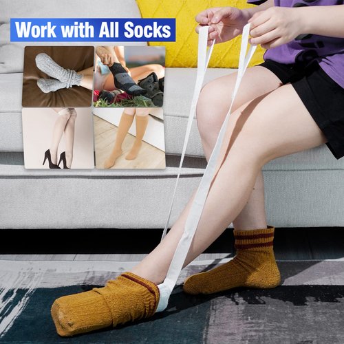 Homymusy Sock Aid,Soft Sock Aid Device for Elderly, Disabled,Pregnancy Hip,Knee or Back Injuries