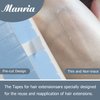 Manria Hair Extension Tape Double Sided Tape in Tape Replacement Pre-Cut 120 PCS Tape in Extension Replacement Tape #Blue 4x0.8CM/1.57x0.31IN
