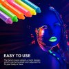 Glow In Dark Neon UV Face Body Paint Sticks for Halloween Makeup, 6 Pieces, Rainbow Glitter