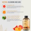 ECOLATIÈR Natural Shower Gel Grapefruit & Clementine Body Wash - 97.5% Natural Ingredients, Vegan Certified, Not Tested on Animals - Moisturizing Body Wash for Women & Men, 20.3 - Fl Oz / 600 ml