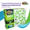 Marble Genius Marble Rails Booster Set: 30 Piece Marble Run (includes 12 Plastic Marbles), Add-Ons for Marble Rails Building Sets, with Online App and Full-Color Instructions, Ages 8 and Up