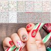 TailaiMei Christmas Nail Decals Stickers, Self-Adhesive Nail Art Decorations, Design for Santa Claus Snowflake Snowman (1366 Pcs, 12Sheets)