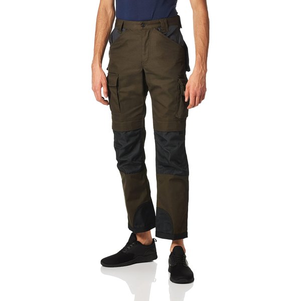 Caterpillar Men's Trademark Work Pants Built from Tough Canvas Fabric with Cargo Space, Classic Fit, Dark Earth/Black, 32W x 30L