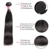 Brazilian Straight Hair With Closure 3 Bundles Unprocessed Virgin Human Hair Bundles With Lace Closure Free Part Hair Extensions Natural Color (20 22 24+18",Free Part)
