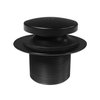 Westbrass D931K-62 1-3/8" Fine Thread Tip-Toe Bathtub Drain Plug Trim Set with One-Hole Overflow Faceplate and 1-1/2" Adapter Bushing, Matte Black