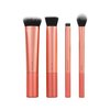 Real Techniques Face Base Makeup Brush Kit, For Concealer, Foundation, & Contour, Works With Liquid, Cream & Powder Products, For Blending & Buffing, Makeup Brush Set for Sculpting, 4 Piece Set