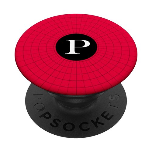 Cell Phone Pop Out Holder,Red and Black Spiderweb Letter P PopSockets Grip and Stand for Phones and Tablets