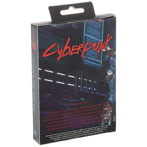 Q-Workshop The Cyberpunk RPG Dice Set , Black, 2.4 x 16.4 x 10.4 cm