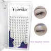 Yaiseiko Eyelash Extension Supplies premade fans Lash Extensions Mixed Tray 0.07 D Curl 8-16mm, Premium Mink Silk Lashes Soft Matte Black Salon Use.