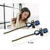 2PCS Women Lady Vintage Imitation Crystal Rhinestone Alloy Barrettes Side Clip Hairpin Hair Clip Bobby Pins Hair Accessories for Wedding Bridal (Blue)
