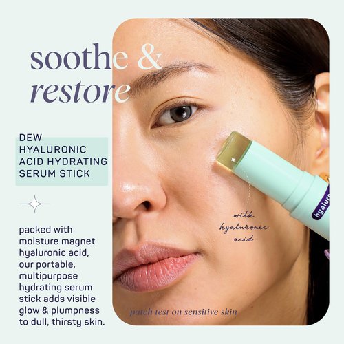 SpaLife Beauty Dew Hyaluronic Acid Hydrating Serum Stick Balm for Face –– For Moisture & Skin Strengthening – Targets Tightness, Dryness, Dehydration, & Dullness – Travel-Friendly – Multipurpose