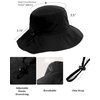 Waterproof Sun UPF 50+ Bucket Hat UV Protection Packable Brimmed Boonie for Women Men Summer Lightweight Hiking Outdoor Cap Black