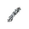 Rhinestone Pearl Hair Clips Crystal French Hair Barrette Antique Flower Leaf Hair Pins Vintage Automatic Hair Clips for Women Girls Grey