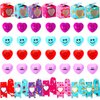 Lumiparty Valentines Day Gifts for Kids - 28 Pack Valentine Heart Shape Stress Balls with Heart Boxes, Stress Relief Smile Face Squeeze Toys for Party Favors