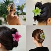 New Flower Hair Clips,Hawaiian Flower Claw，Wonderful Gift,Strong Hold Claw Hair Clips for Women Thick Hair & Thin Hair, Fabulous Color