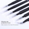 Precision Tweezers Set - 6PCS Anti Static ESD Industrial Tweezers Kit Matte Black, Fits for Electronics Repair, Soldering, Craft, Laboratory Work