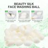 Minkissy 100 Pcs Unhatched Silkworm Cocoons Natural Silkworm Cocoons Silkworm Cocoons Face Silk Ball Cocoons Natural Silk Cocoons Peeling Silkworm Balls for Facial Care