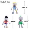 Dyharnsty 3Pcs Plants vs Zombies Plush Toys Zombie Sets,PVZ Stuffed Figure Doll for Children, Great Gifts for Kids and Fans