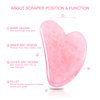 JOCHYA Gua Sha Facial Tool – Nature Rose Jade Gua sha Massage Tool for Face, Eyes, Neck, Body, SPA Muscle Relaxing and Relieve Fine Lines and Wrinkles for Face, Eyes, Neck (Pink)