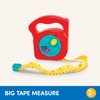 Battat – Toy Measuring Tape – Working Reel & Easy-Hold Handle – Tool Discovery Carousel – Metric & Imperial Units – 2 Years + – Big Tape Measure