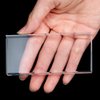 2Pcs Professional Eyelash Extension Adhesive Glue Pallet Crystal Glass Eye Lash Base Pad Tray Stand Holder for Fake Eyelashes Extension Makeup Cosmetic Nail Palette Tool, Octagon and Rectangle