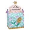 Big Dot of Happiness Let’s Be Mermaids - Treat Box Party Favors - Baby Shower or Birthday Party Goodie Gable Boxes - Set of 12