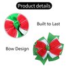 2 Pcs Christmas Hair Bows, Christmas Hair Clips, Ribbon Hair Clip, Christmas Bows for Girls, Red Bow for Hair, Holiday Cheer Bows Accessories for Christmas Xmas Party Decor (Green, White, Red)
