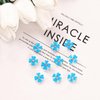 10 Pcs Small Flower Hair Clips with Rhinestone Mini Clover Cute Hair Pins Wedding Bridal Hair Accessories Decorative for Fine Hair Barrettes for Girls Women(Blue)