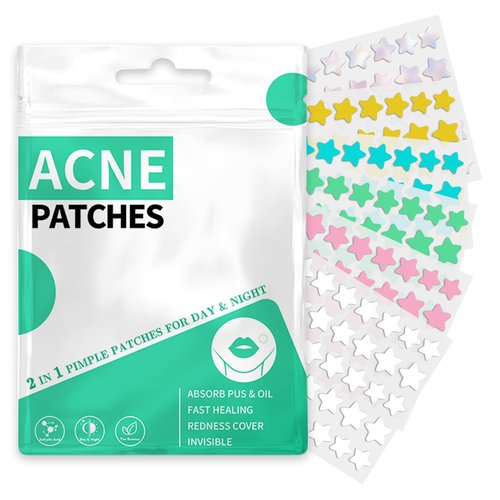 Pimple Patches for Face Cute Star Pimple Patches 240 Counts 3 Sizes Acne Patches Hydrocolloid Acne Patch Zits Patches with Tea Tree Oil Calendula Oil Colorful Blemish Patches Pimple Patch for Face