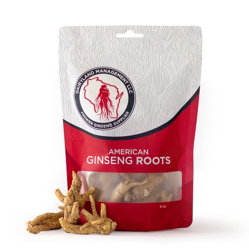 Dairyland American Ginseng Roots 西洋参 - 4 oz Pack of Wisconsin Ginseng Root - Authentic American G...