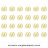 Big Dot of Happiness Gold Glitter 60 - No-Mess Real Gold Glitter Cut-Out Numbers - 60th Birthday Party Confetti - Set of 24