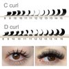 COZBIRD Classic Eyelash Extensions Supplies Individual Lashes Single 0.07mm C curl 14mm Premium Faux Mink Soft Matte Black Handmade