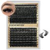 Thick Eyelash Extension 288 Pcs 100D Fluffy Cluster Lash Extension Wispy Lash Clusters D Curl 9-16mm Individual Eyelashes DIY at Home by FOINEMYED